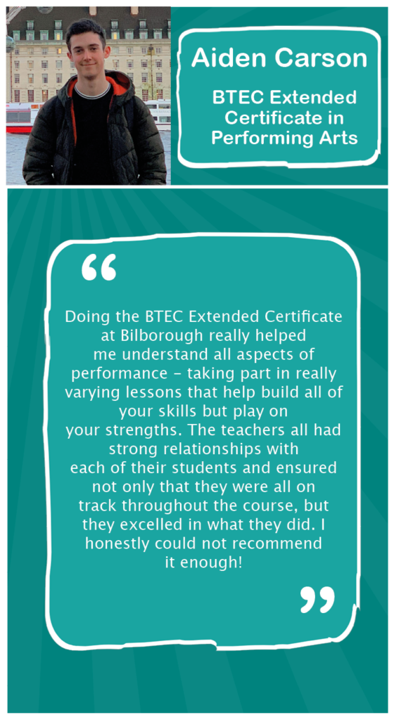 BTEC Level 3 Extended Certificate In Performing Arts - Bilborough College